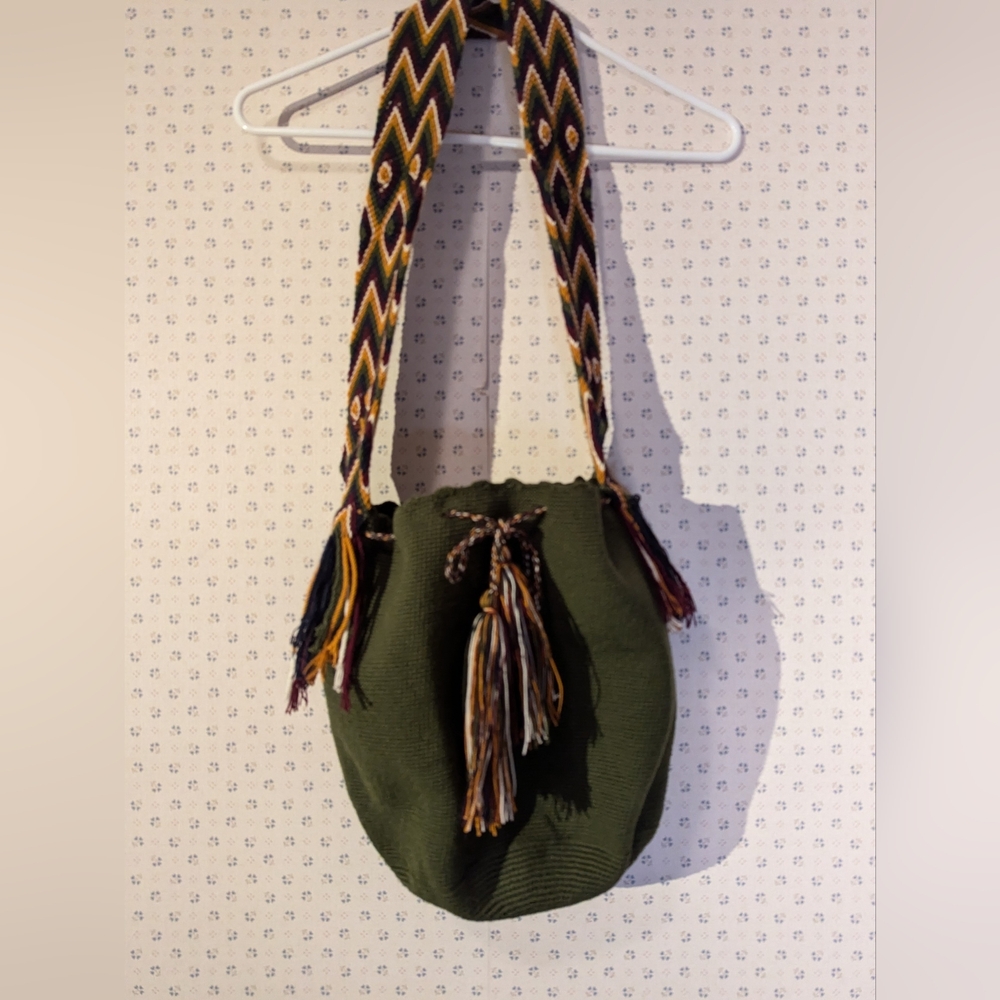 Wayuu Mochilla Shoulder Bag Columbian Hobo Slouch Crossbody Granola Boho Woven